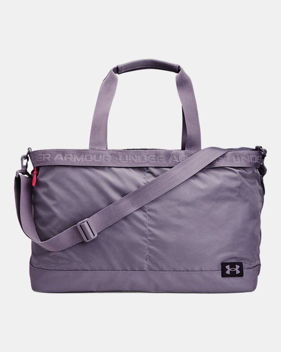 Women's UA Essentials Signature Tote Bag, Purple, pdpMainDesktop image number 0